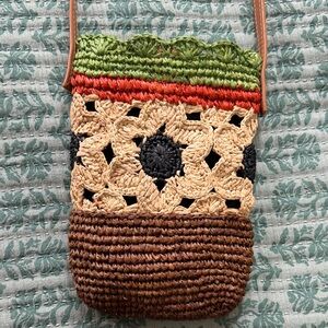 Orla Kiely Brown and Green Crossbody Bag